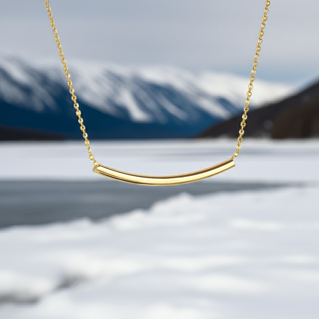 Curved Tube Pendant Choker - MacroPanora