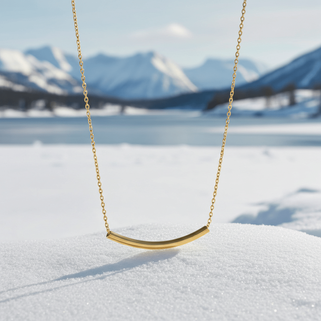 Curved Tube Pendant Choker - MacroPanora