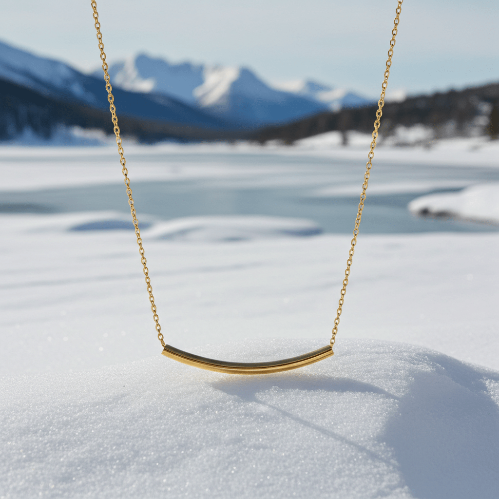 Curved Tube Pendant Choker - MacroPanora