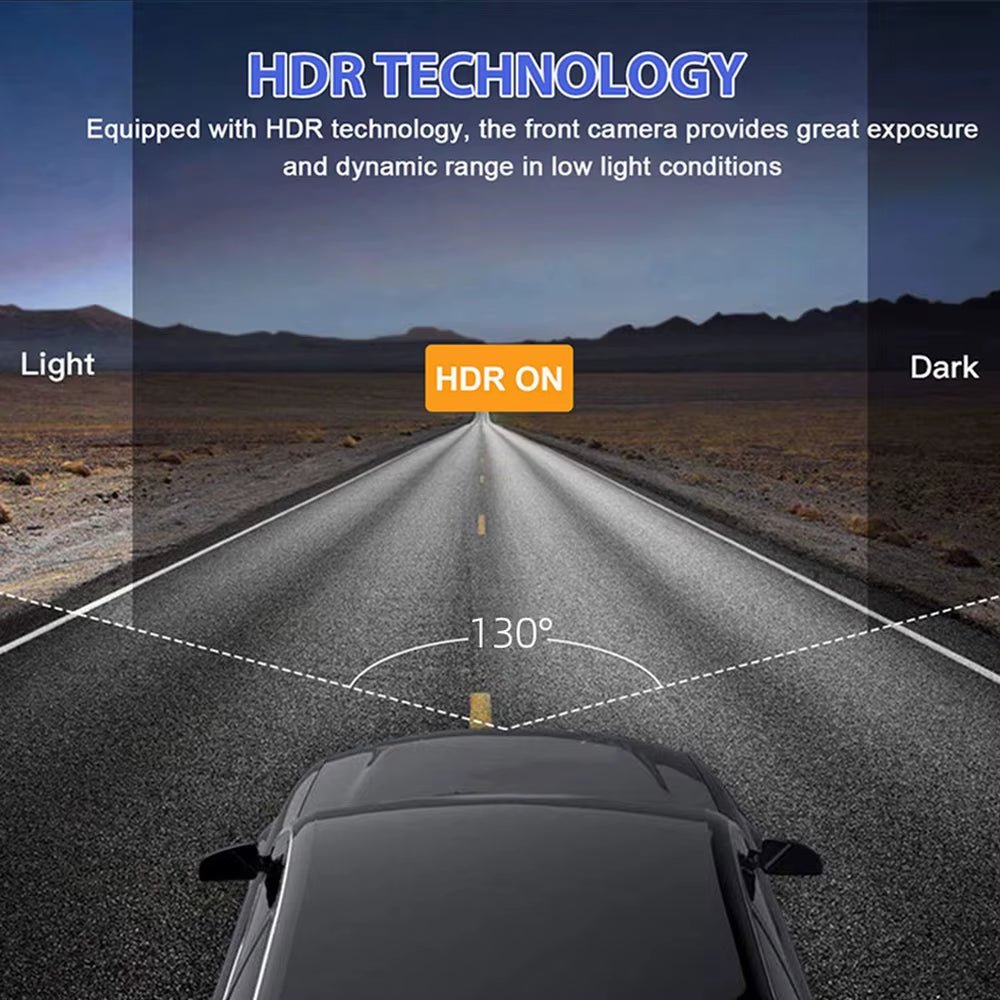 Dash Cam W/ IR Night Vision Loop Recording & 2" IPS Screen 1080P 3 Camera ， DVR Recorder, Video Recorder, Vehicle DVR - MacroPanora