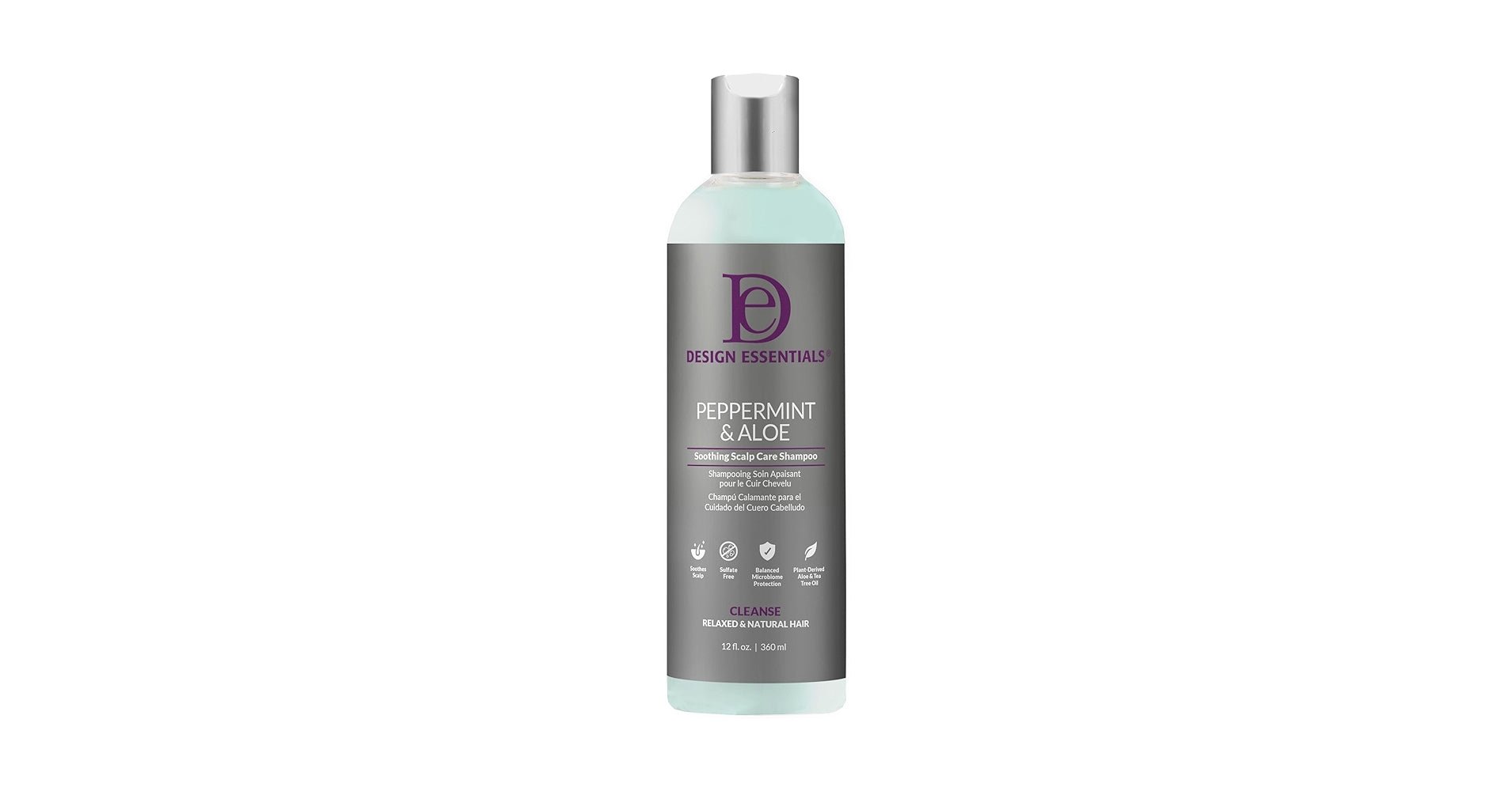 DESIGN ESSENTIALS PEPPERMINT & ALOE SOOTHING SCALP CARE SHAMPOO - MacroPanora