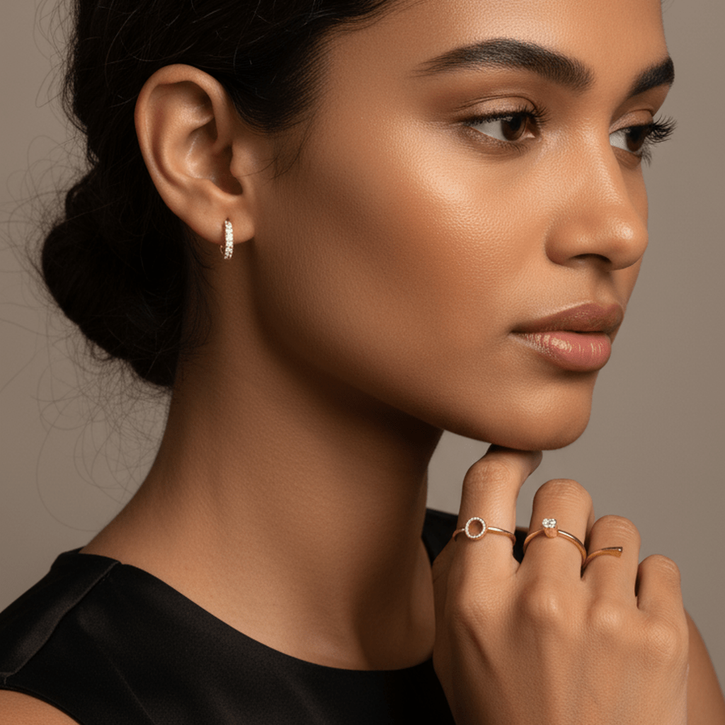 Diamond Radiance Round Earrings - MacroPanora