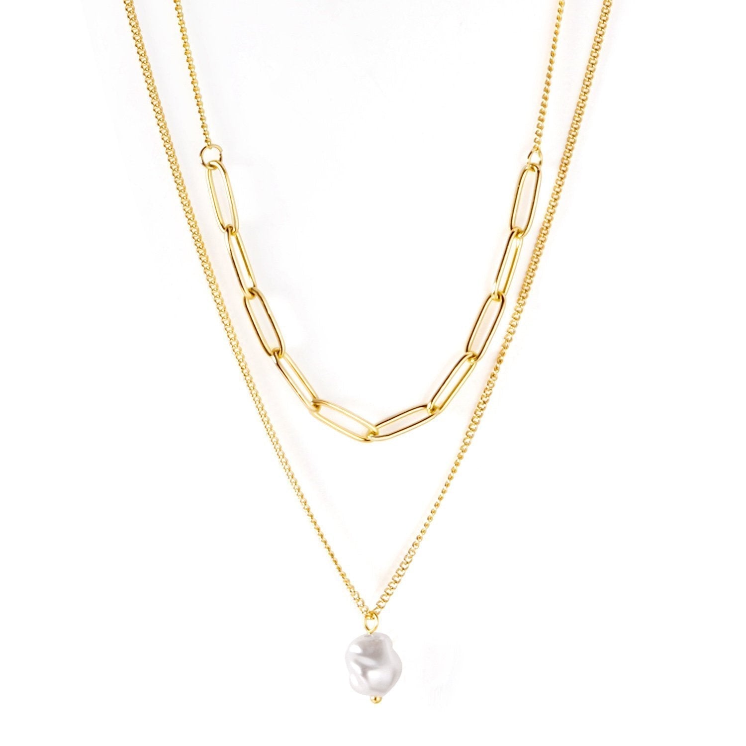 Double Chain Pearl Drop - MacroPanora