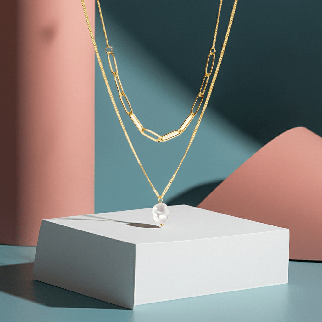 Double Chain Pearl Drop - MacroPanora
