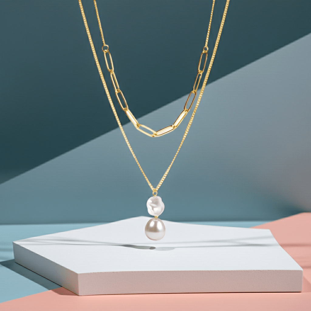 Double Chain Pearl Drop - MacroPanora