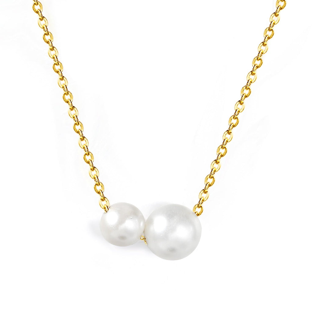 Duo Pearl Drop Necklace - MacroPanora