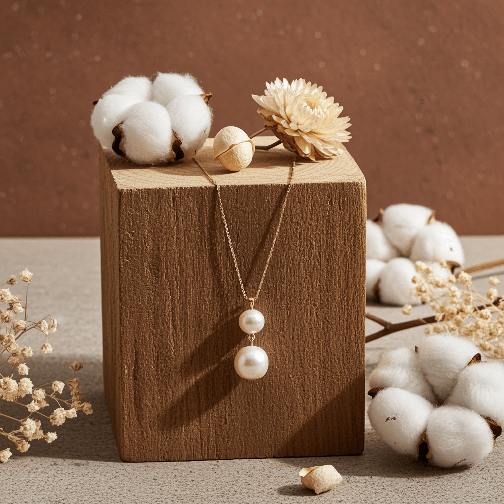 Duo Pearl Drop Necklace - MacroPanora