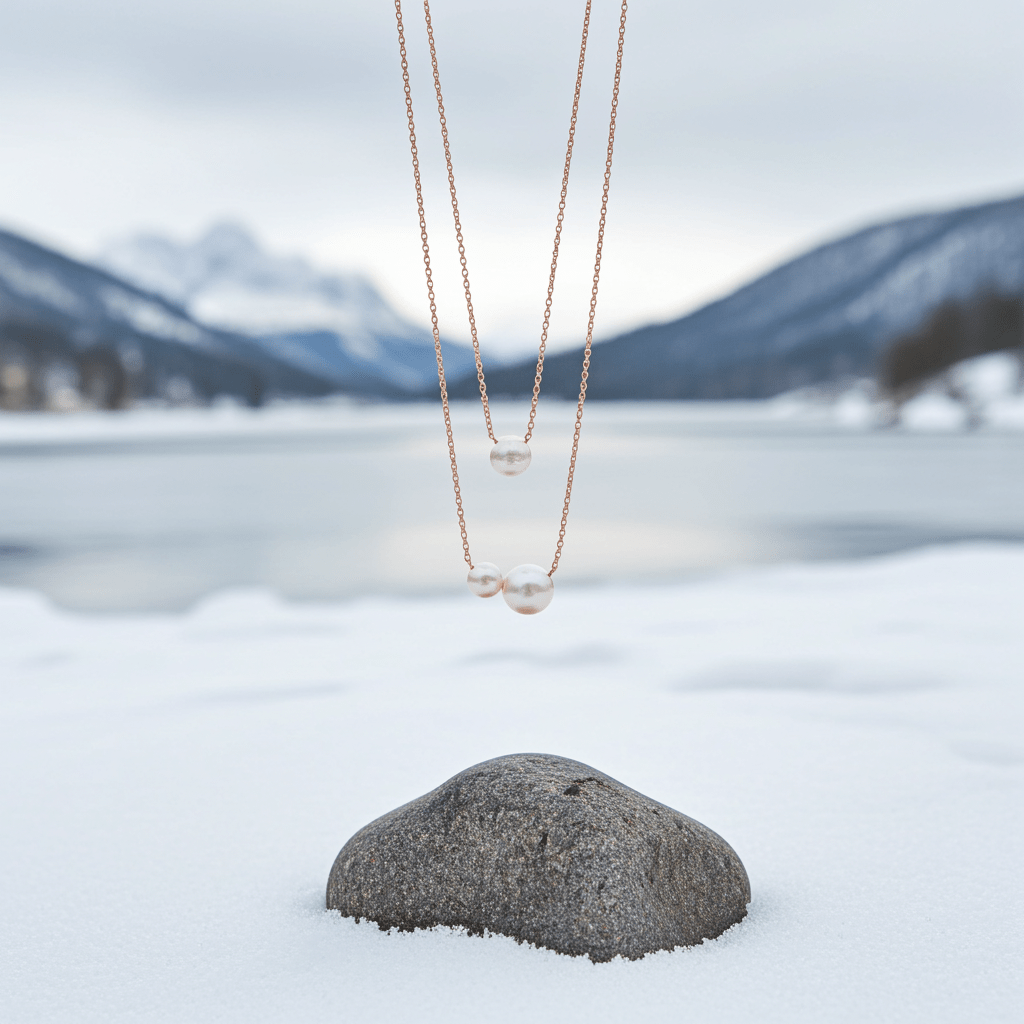 Duo Pearl Drop Necklace - MacroPanora
