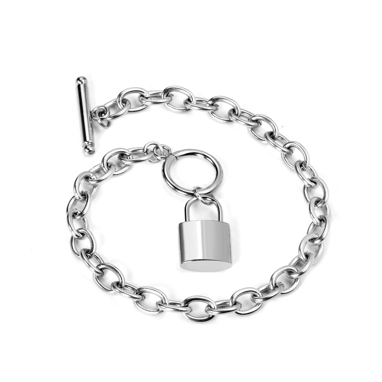 Edgy Lock Charm Bangle - MacroPanora