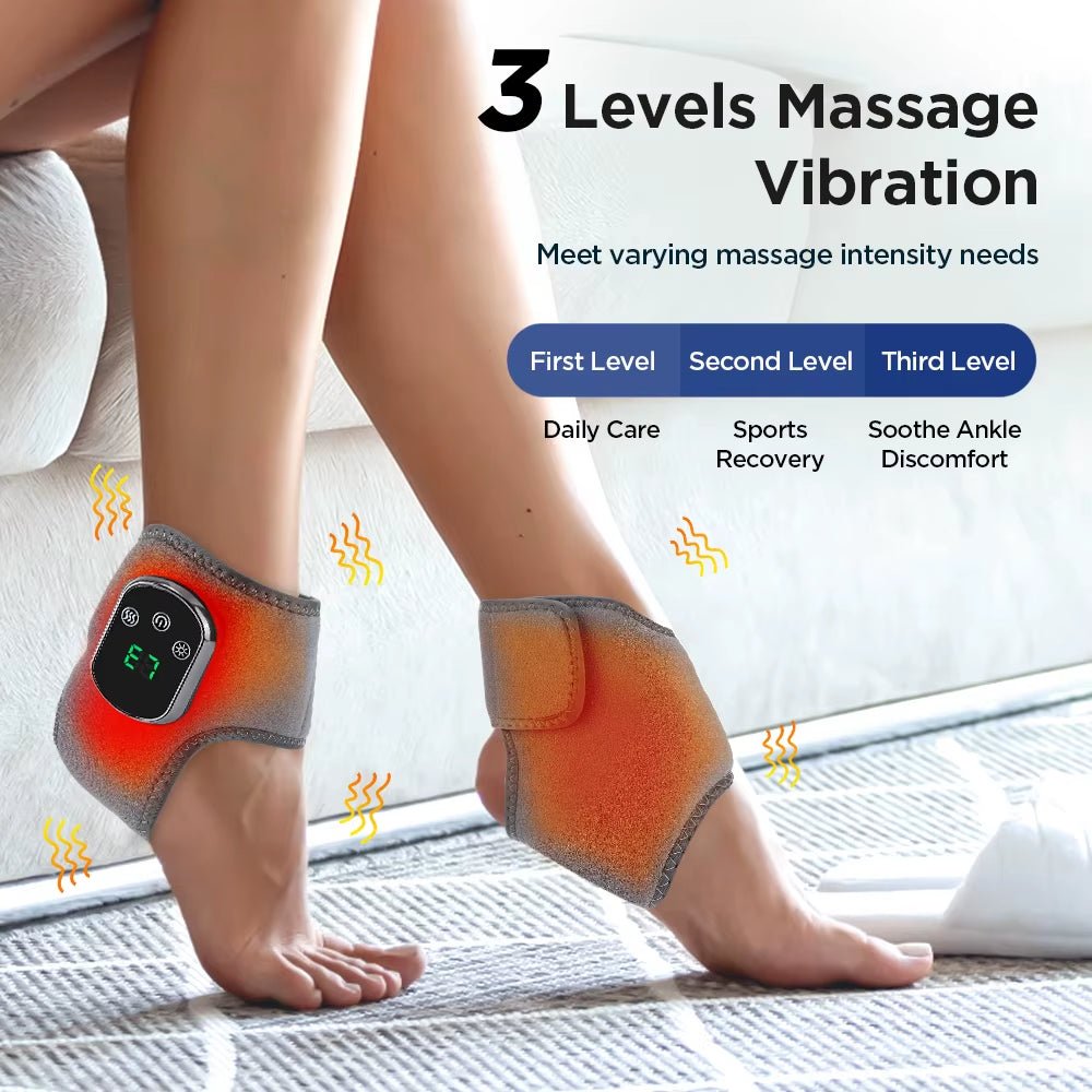 Electric Ankle Massager Ankle Brace Relaxation Treatment Air Compression Foot Massager Relieving Achilles Tendoniti - MacroPanora