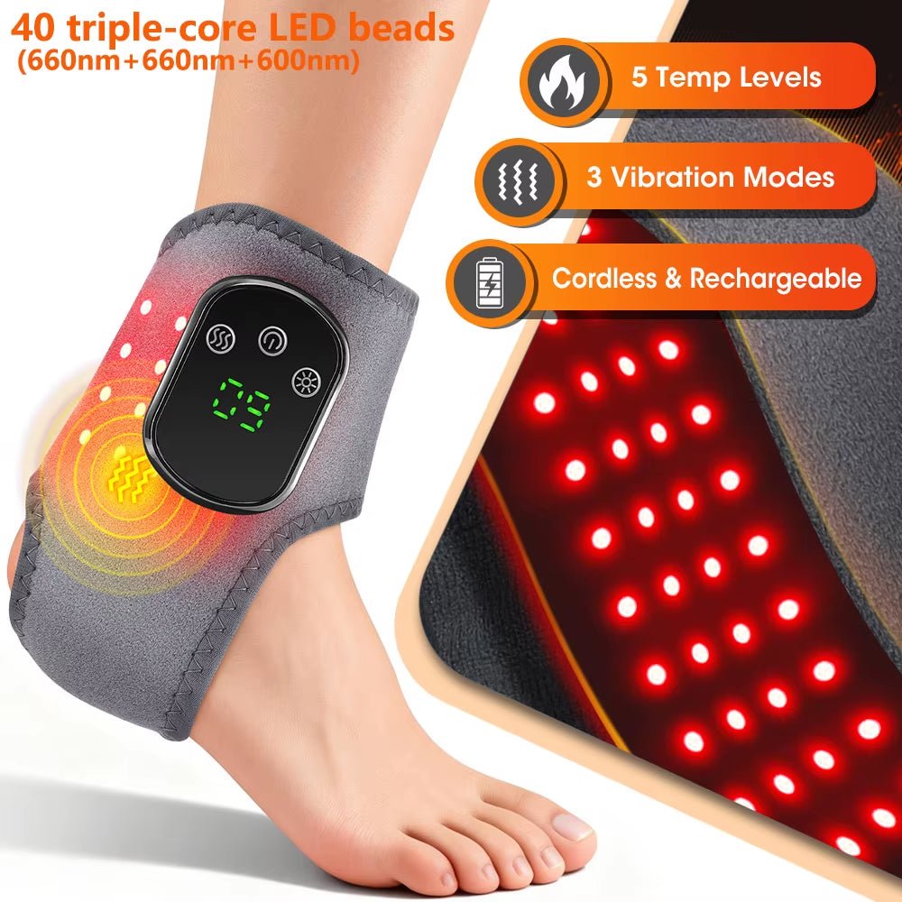 Electric Foot and Hand Massager with Vibration and Heating Functions for Ankle and Joint Relaxation, Portable Design - MacroPanora