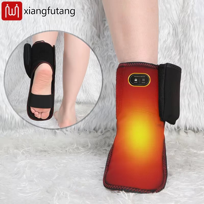 Electric Heated Ankle Massager - 3 - Level Adjustment - Muscle Relax & Ankle Joint Comfort - Foot Care for Fitness Fans/Seniors - MacroPanora
