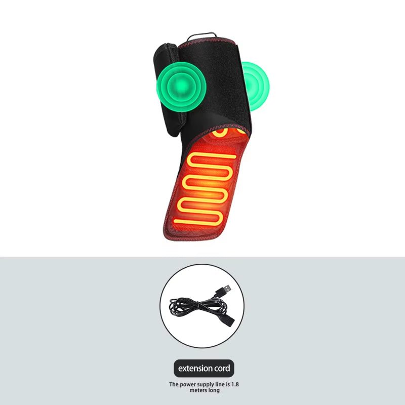 Electric Heated Ankle Massager - 3 - Level Adjustment - Muscle Relax & Ankle Joint Comfort - Foot Care for Fitness Fans/Seniors - MacroPanora