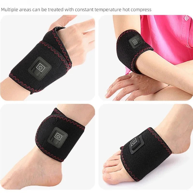 Electric Heating Wrist Protector Sports Protection Breathable USB Heated Hand Massager Support Wristband Pad Healthy Care Tools - MacroPanora