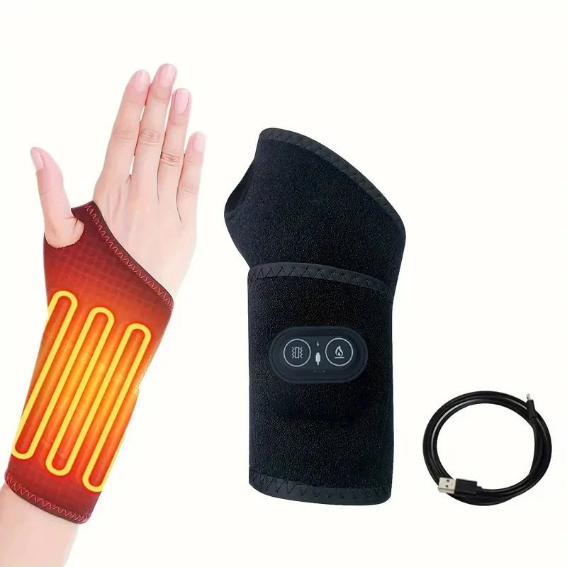 Electric Heating Wrist Protector Sports Protection Breathable USB Heated Hand Massager Support Wristband Pad Healthy Care Tools - MacroPanora