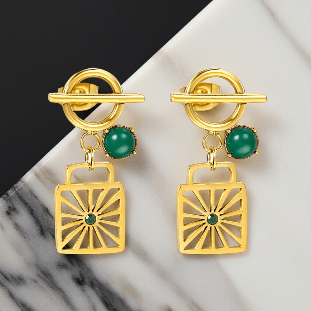 Emerald Geometric Drops - MacroPanora