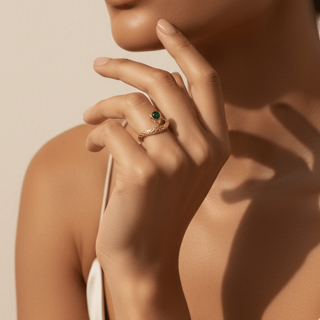 Emerald Twist Stainless Ring - MacroPanora