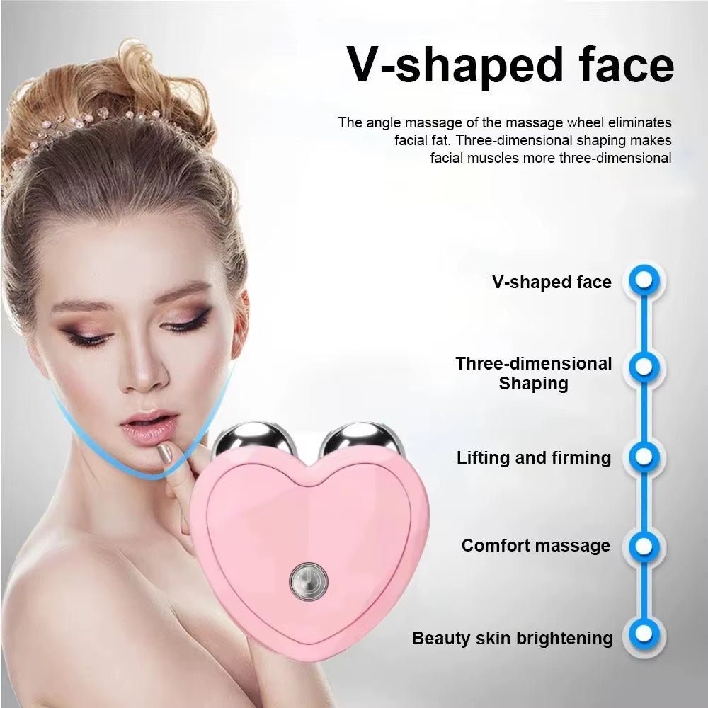 EMS Face Lifting Machine Facial Massager Microcurrent Roller Skin Tightening Rejuvenation Beauty Charging Facial anti Wrinkle - MacroPanora