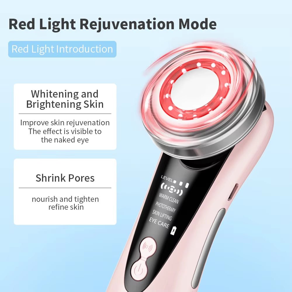 EMS Micro Current Lifting Device Vibration LED Face Skin Rejuvenation Wrinkle Remover Anti - Aging Facial Beauty Device - MacroPanora