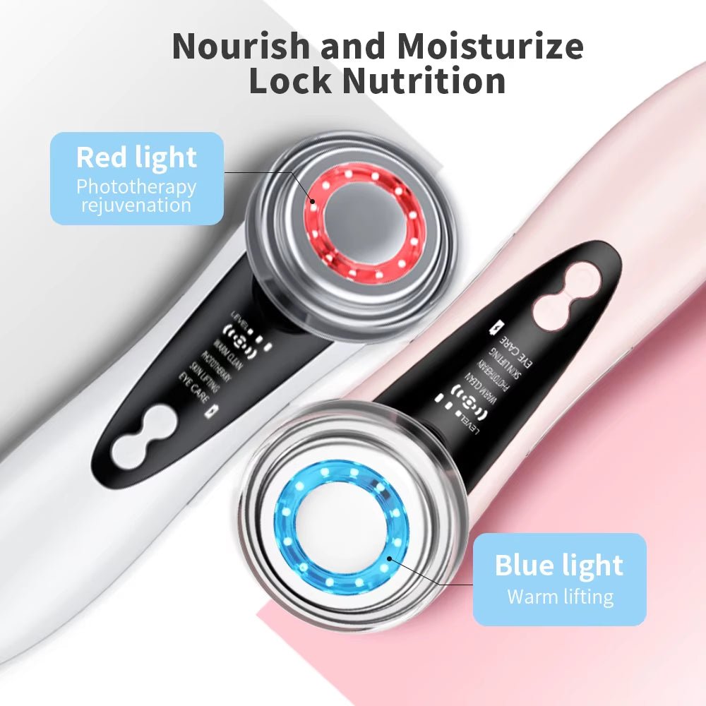 EMS Micro Current Lifting Device Vibration LED Face Skin Rejuvenation Wrinkle Remover Anti - Aging Facial Beauty Device - MacroPanora