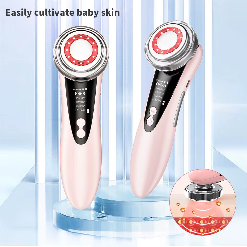 EMS Micro Current Lifting Device Vibration LED Face Skin Rejuvenation Wrinkle Remover Anti - Aging Facial Beauty Device - MacroPanora