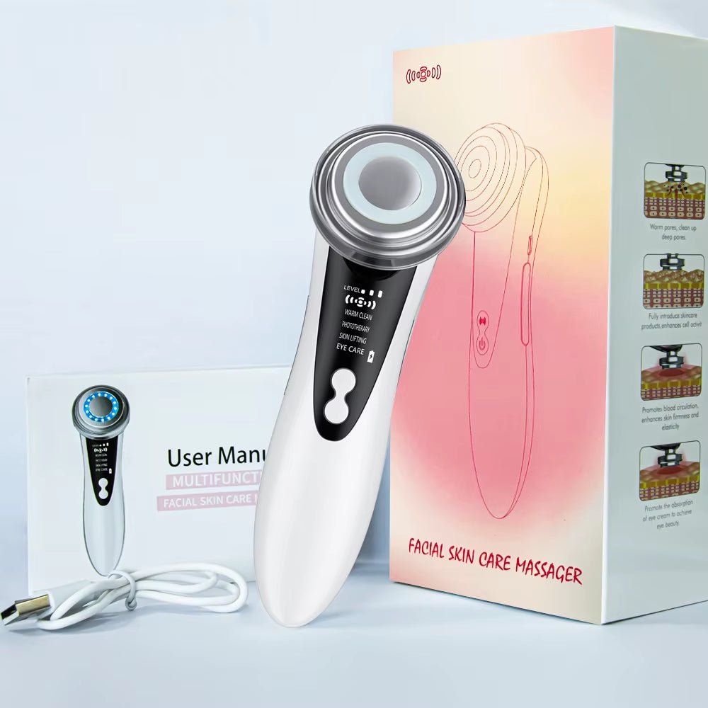 EMS Micro Current Lifting Device Vibration LED Face Skin Rejuvenation Wrinkle Remover Anti - Aging Facial Beauty Device - MacroPanora