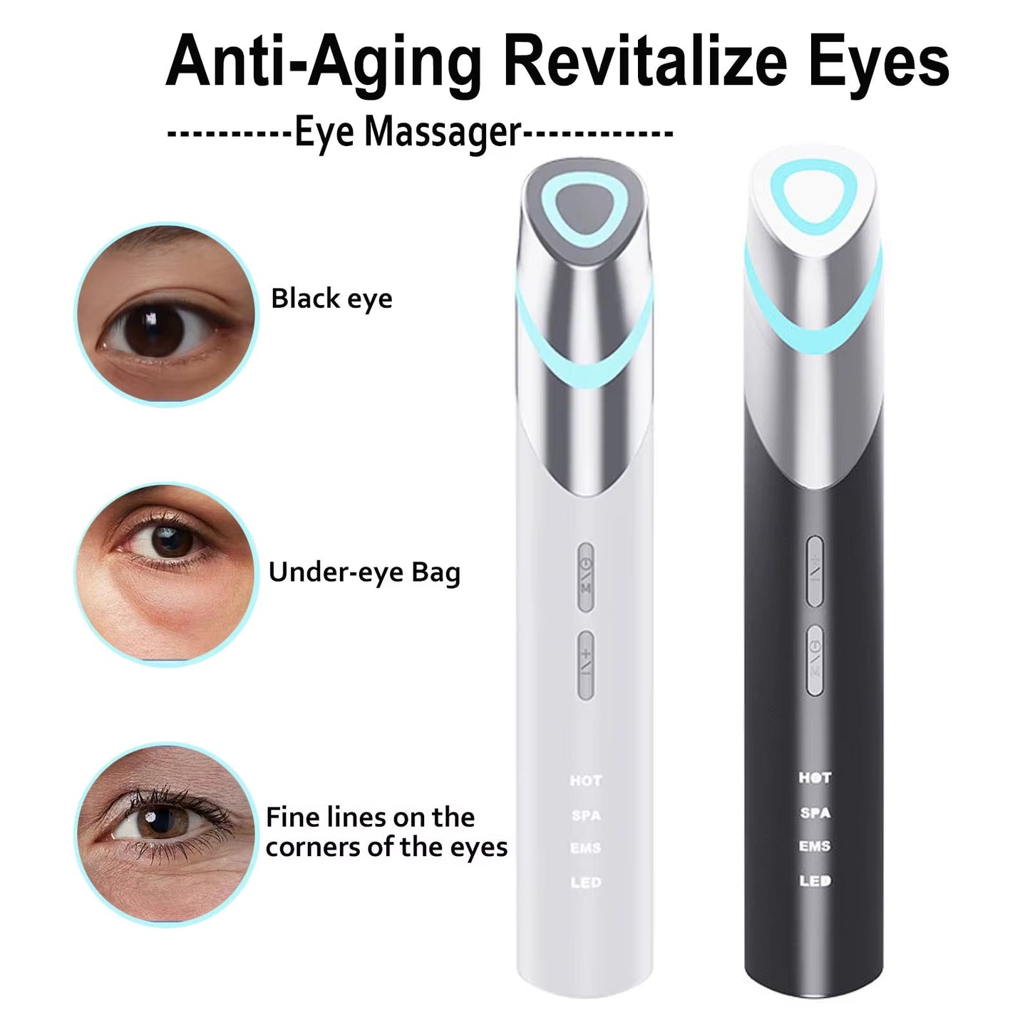 EMS Microcurrent Wireless Eye Lifting anti Wrinkles Pen Eye Bags Dark Anti - Puffiness Device for Eye Massage Tools - MacroPanora