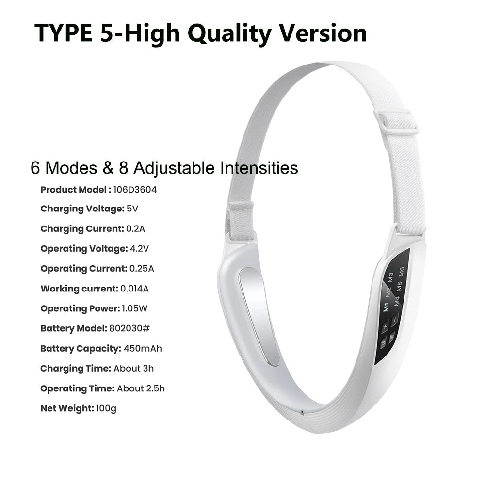 Face Lifting Device Red Light Skin Rejuvenation V Face Massager Double Chin Lift up with Remote Control Facial Beauty Instrument - MacroPanora