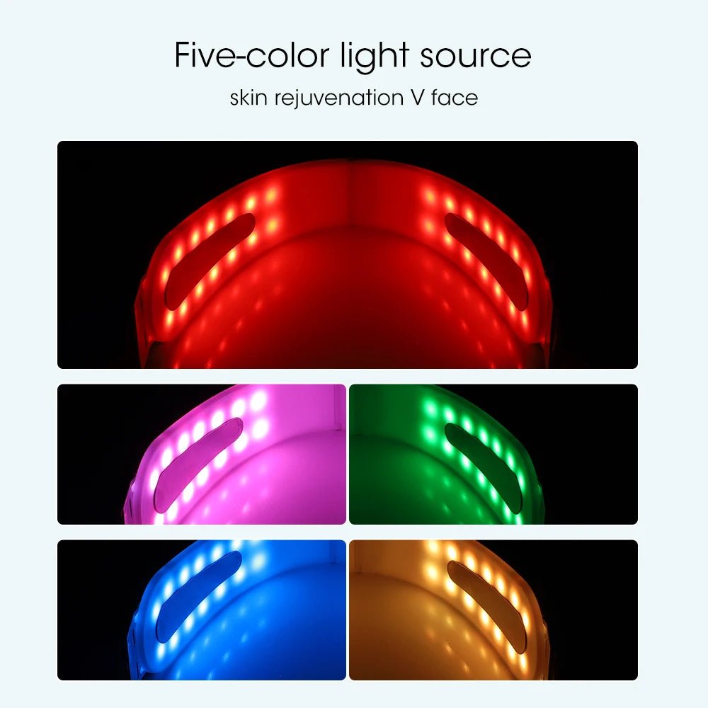 Face Lifting Device Red Light Skin Rejuvenation V Face Massager Double Chin Lift up with Remote Control Facial Beauty Instrument - MacroPanora