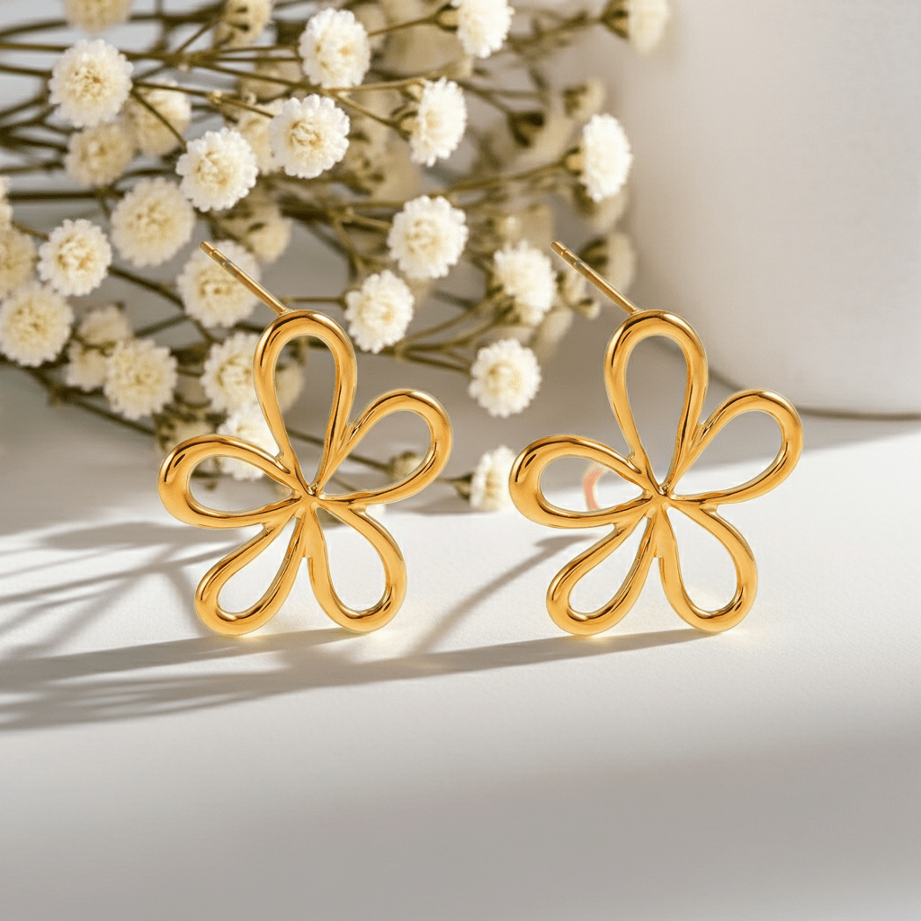 FIORI: Floral Fun Stud Earrings – A Bloom of Playful Elegance - MacroPanora