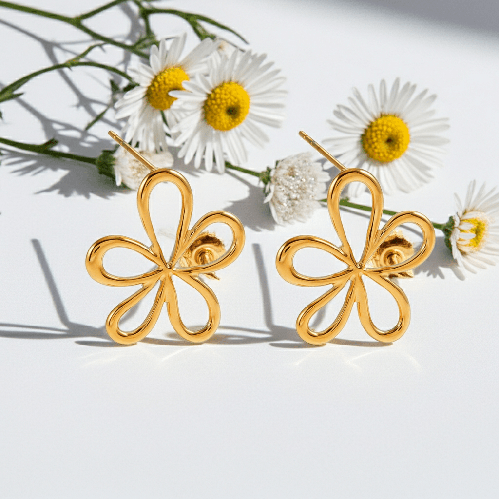FIORI: Floral Fun Stud Earrings – A Bloom of Playful Elegance - MacroPanora