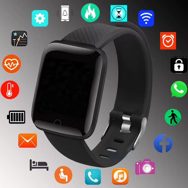 Fitness Kids Smart Watch Children Smartwatch for Girls Boys Smart Clock Students Waterproof Fitness Tracker Digital Watches - MacroPanora