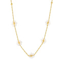 Floral Pearl Pendant Necklace - MacroPanora