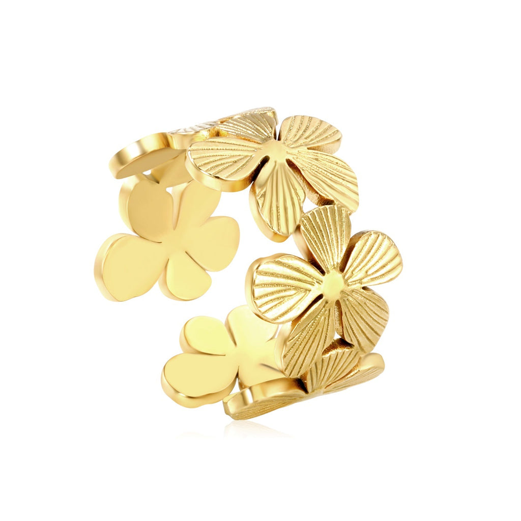 Floral Twist Adjustable Ring - MacroPanora