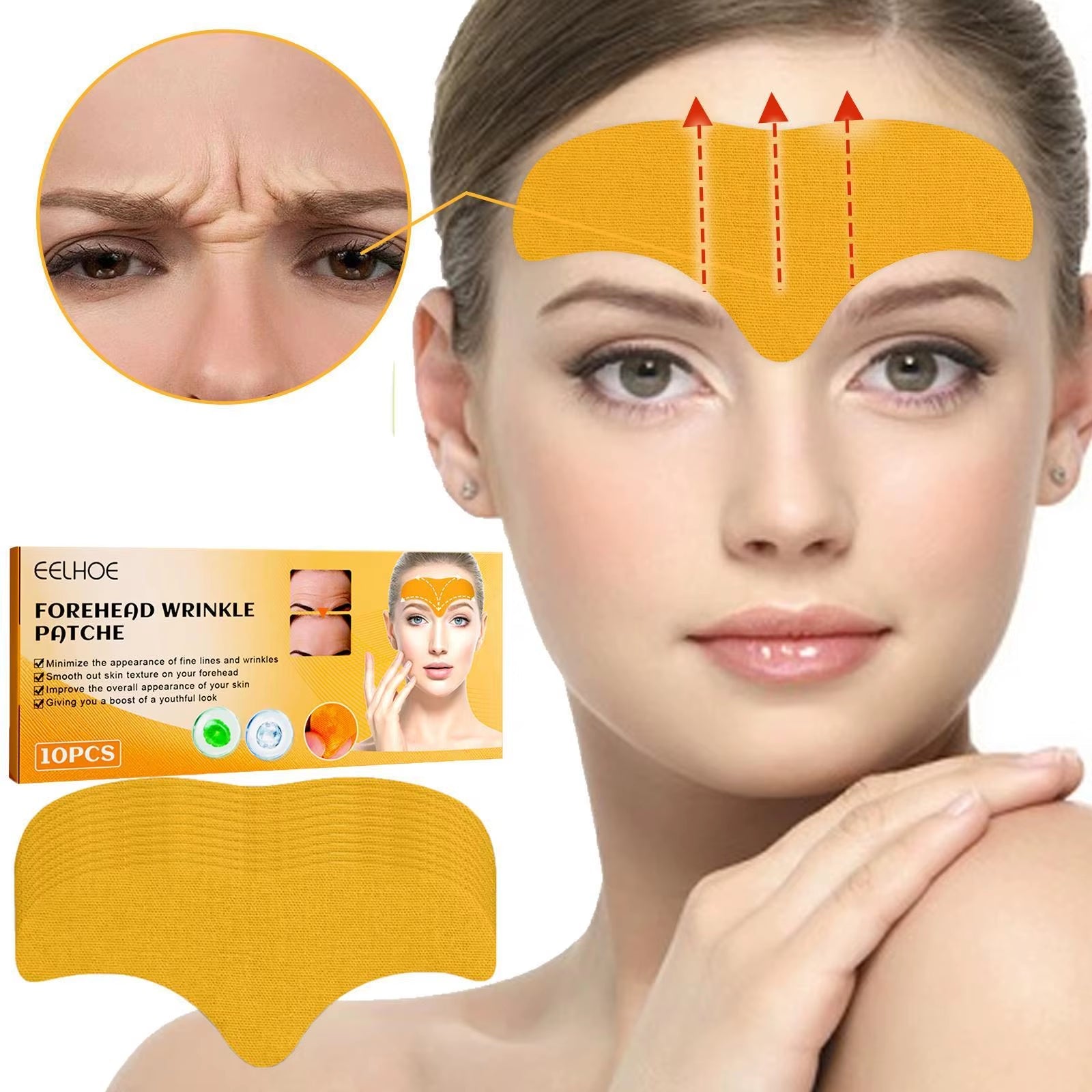 Forehead Wrinkle Patch Anti - Aging Smoothes Fine Lines Collagen Face Mask Anti - Wrinkle Removal Gel Patch Face Skin Care Tools - MacroPanora