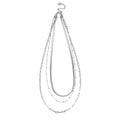 GEILNAR: Triple Layer Mixed - Chain Necklace in Silver - MacroPanora