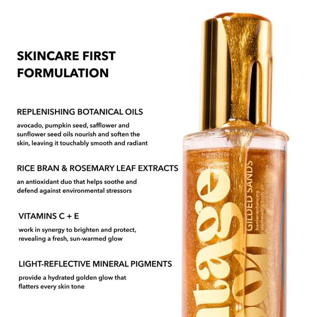 Gilded Sands Barrier-Enhancing Shimmering Body Oil - MacroPanora
