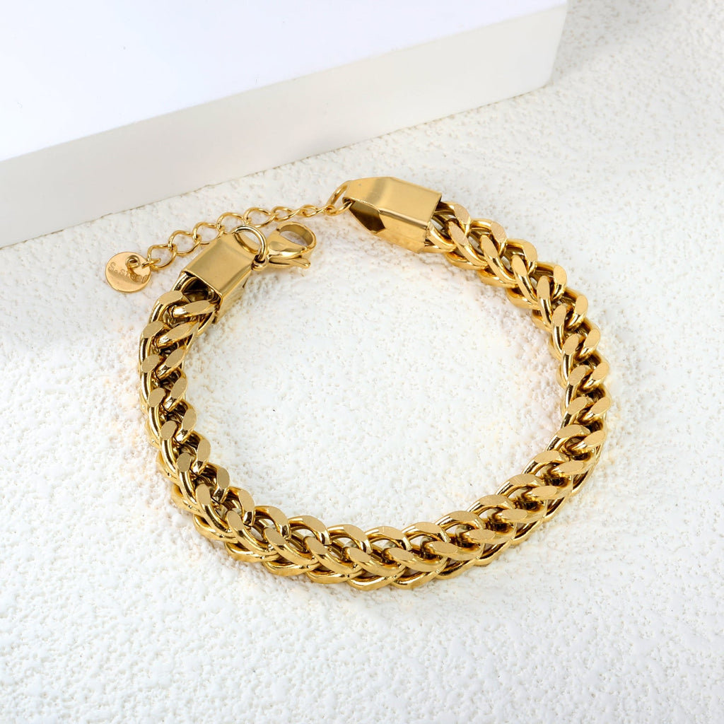 Gold Chain Link Bracelet - MacroPanora