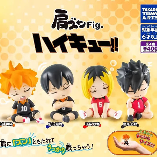 Haikyu Shoulder Lean Fig Blind Box Toy Kageyama Tobio Kozume Kenma Action Figures Model Toy Cute Doll Ornament Kids Gifts - MacroPanora