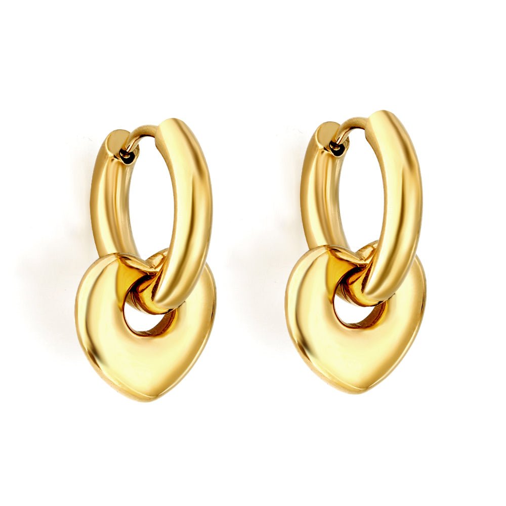 Heartfelt Circle Charm Earrings - MacroPanora