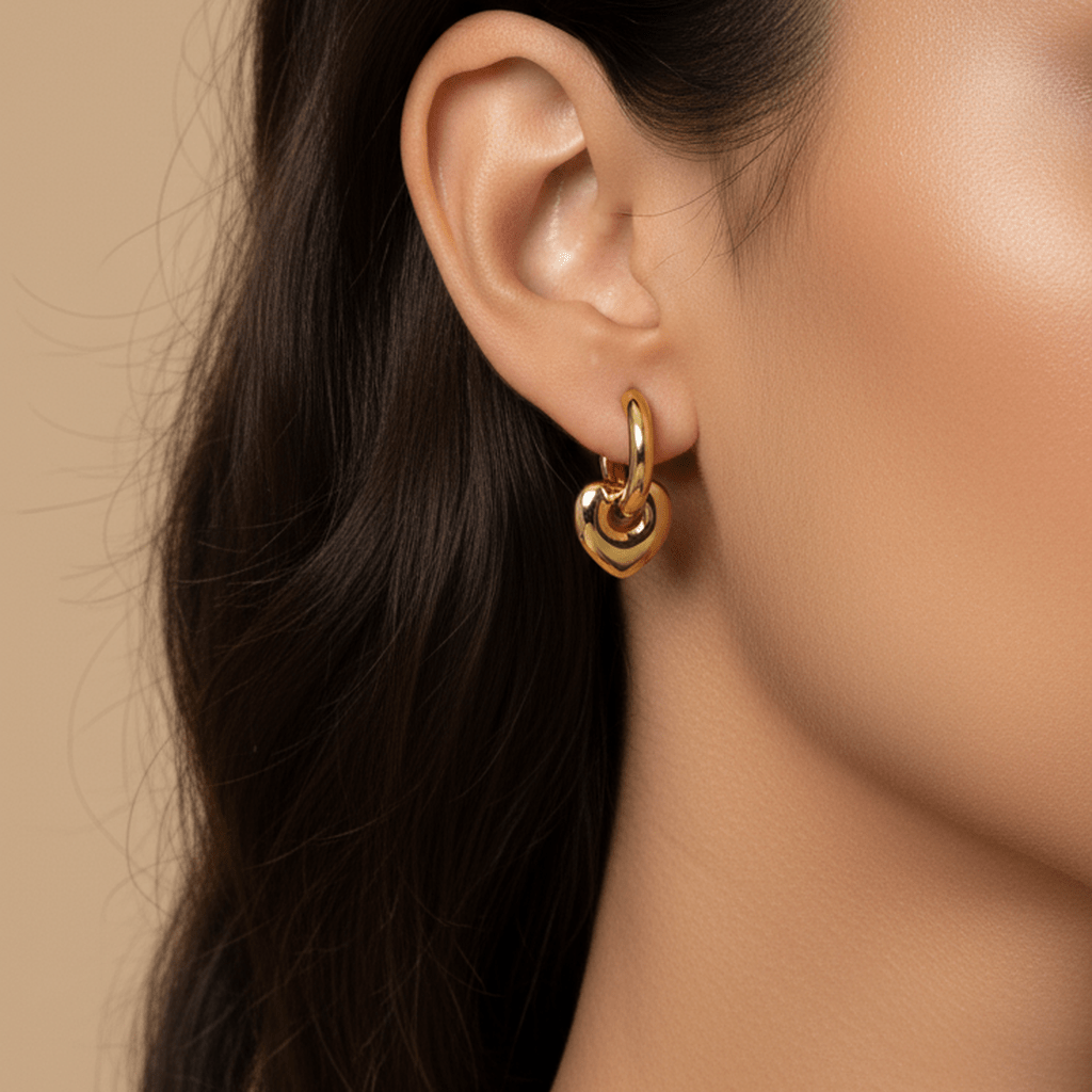 Heartfelt Circle Charm Earrings - MacroPanora