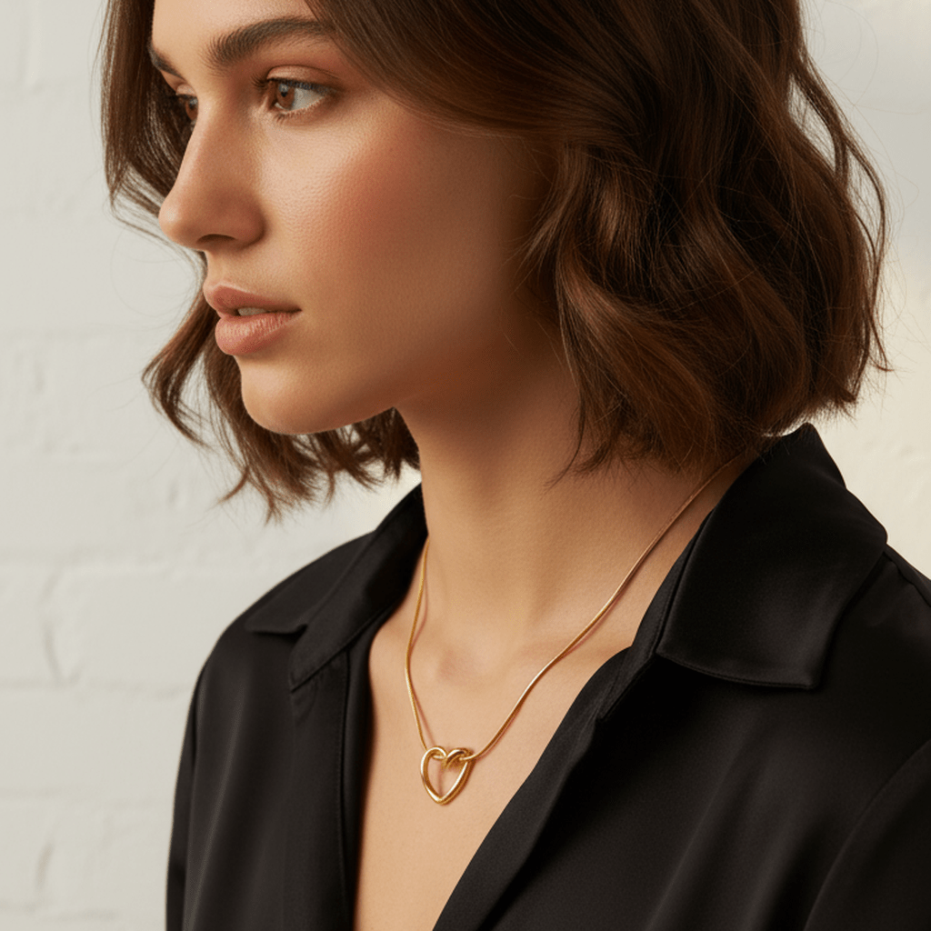 Heartfelt Hollow Pendant Necklace - MacroPanora