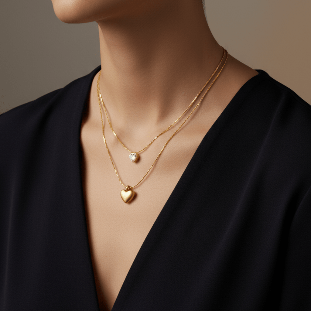Heartfelt Layered Chain Necklace - MacroPanora