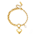 Heartfelt Pearl Charm Bracelet - MacroPanora