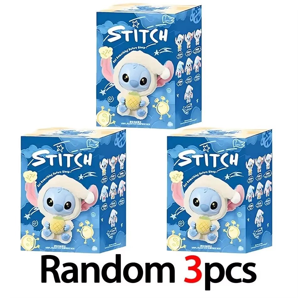 HOT New Stitch Eat Some Thing before Sleep Series Vinyl Blind Box Bag Pendant Cute Plush Doll Mystery Box Toy Surprise gifts - MacroPanora