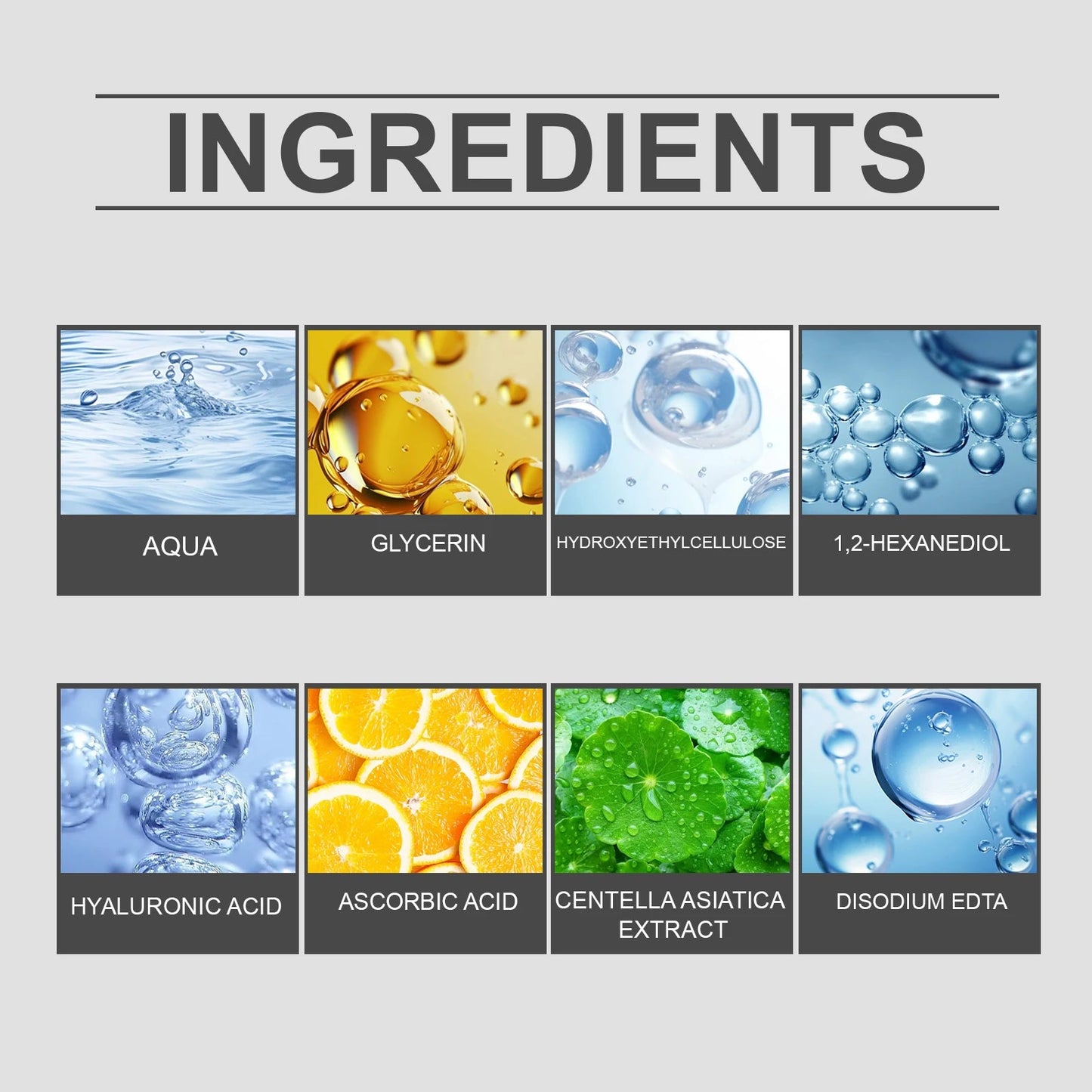 Hyaluronic Acid Serum 50Ml anti Aging Face Serum with Centella Asiatica Deep Hydration for Glowing Skin for Fine Lines Wrinkles - MacroPanora