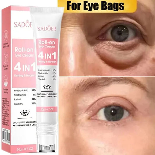 Instant Eye Bag Remove Cream Retinol Anti - Wrinkle Firming Skin Fade Fine Lines anti Dark Circle Puffiness Brighten Eye Skincare - MacroPanora