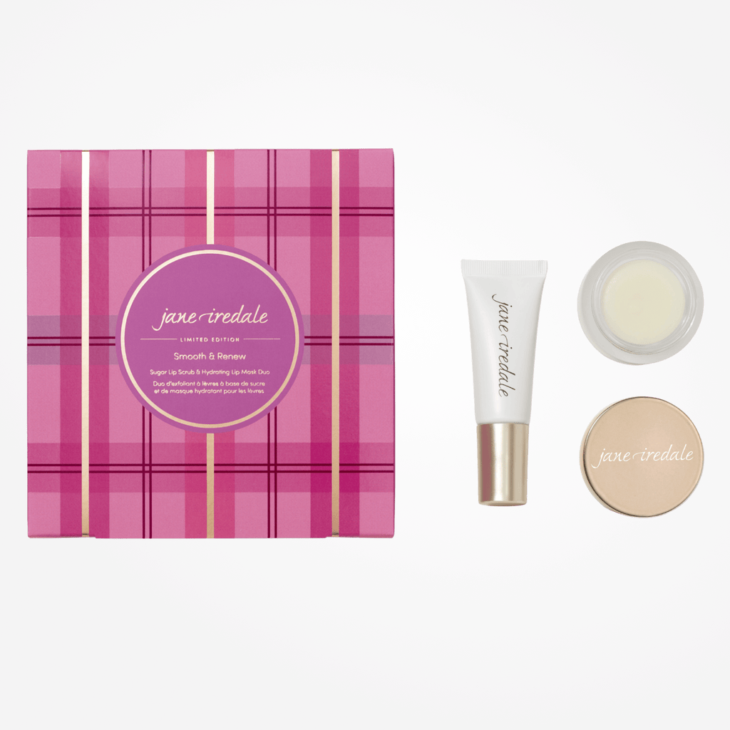Jane Iredale Smooth & Renew Sugar Lip Scrub & Hydrating Mask Duo - MacroPanora