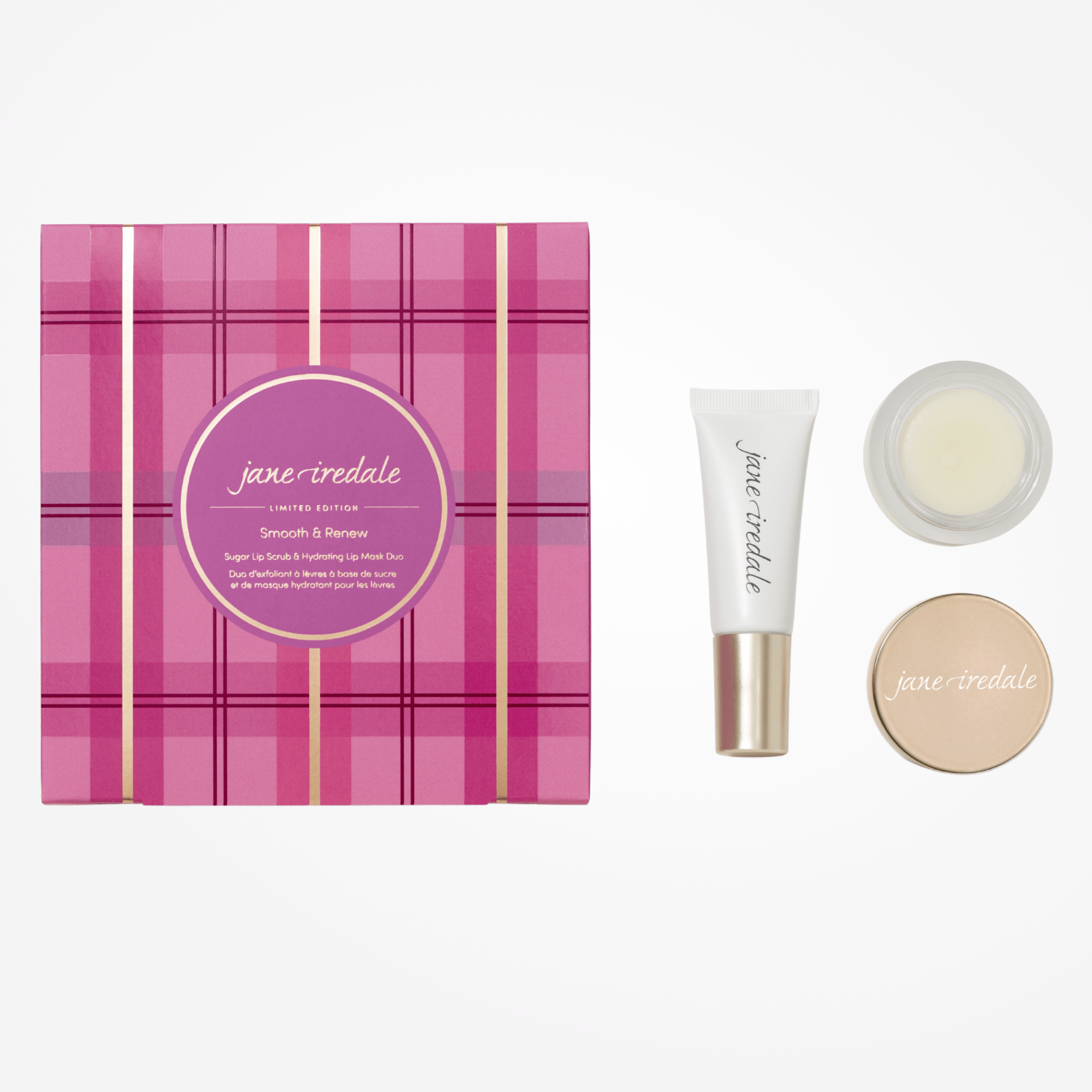 Jane Iredale Smooth & Renew Sugar Lip Scrub & Hydrating Mask Duo - MacroPanora