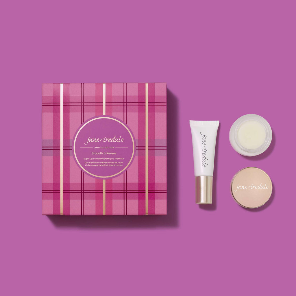 Jane Iredale Smooth & Renew Sugar Lip Scrub & Hydrating Mask Duo - MacroPanora